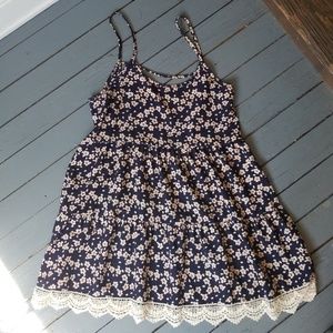 Floral print mini dress